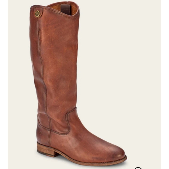 Frye Melissa Button 2 Brown Leather Riding Boots 8.5 - Picture 3 of 5